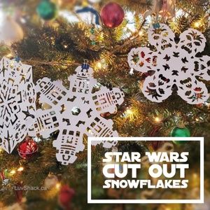 Galaxy Paper Snowflakes x 4 | Space Decor | Snowflake Garland | Star Wars